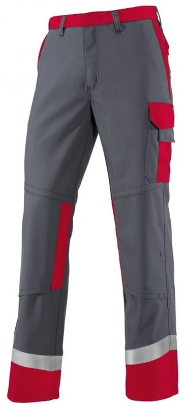 BP 1844-720-153 Bib & Brace, Stretch Braces And Pockets, 305,00 G/M², Reinforced Cotton, Dark Grey/Dark Blue, Size 37/38