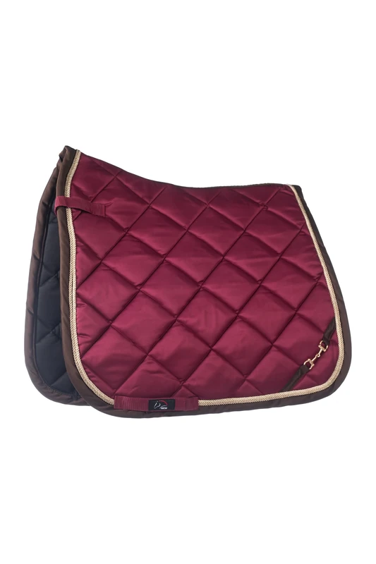 HKM Golden Gate Bit Saddle cloth Dark Red Dressage - Image 1