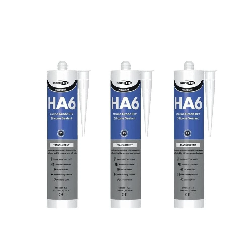 3X Bond it Clear HA6 RTV Silicone Sealant Marine Aquarium Safe Water Fish Tank