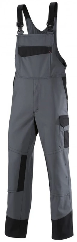 BP 1487-720-32 Bib & Brace, Stretch Braces With Clip Fastenings, 305,00 G/M², Reinforced Cotton, Black, Size 33
