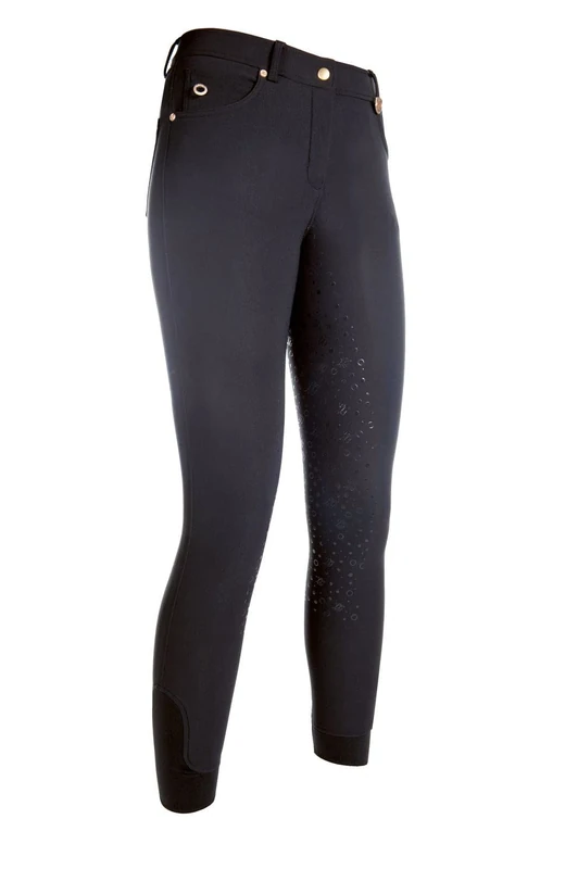 Hkm Adult Riding Trousers LG Basic Silicone Full Seat Black 40 4057052266263