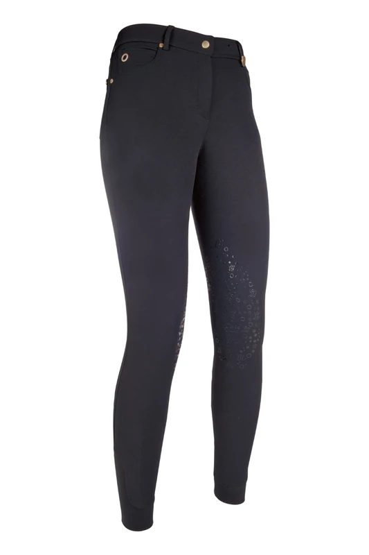 HKM Adult Trousers Riding LG Basic Silicone Knee Trim, Black, 48, 4057052263156