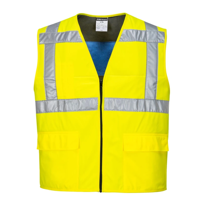 Portwest High Vis Cooling Vest, Size: L/XL, Colour: Yellow, CV02YERL/XL