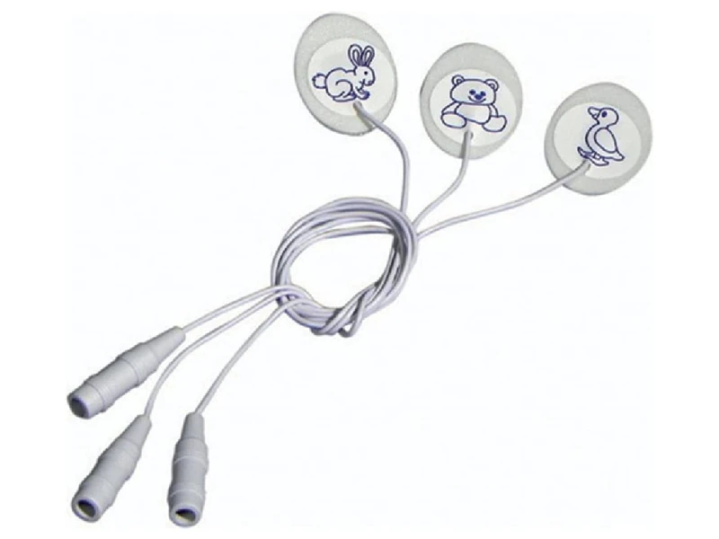 Fiab - Universal Disposable ECG Electrodes, Made of Foam, Oval Shape, 23x30 mm, Pediatric and Neonatal, 150 Electrodes, 5 Packs of 30 units