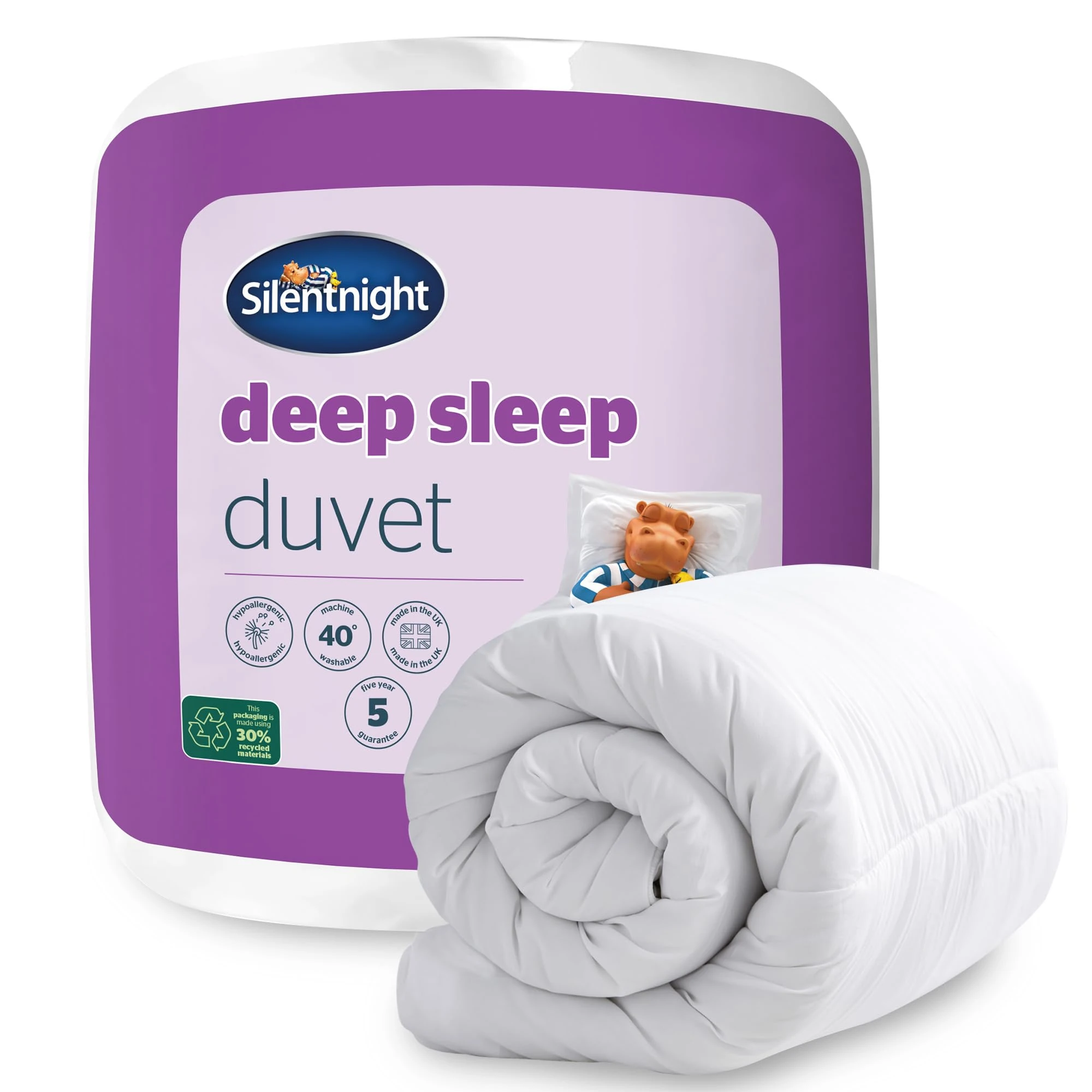 Silentnight Deep Sleep Double Duvet 10.5 Tog – All Year Round Soft and Comfortable Quilt Duvet Ideal for Spring, Summer, Autumn, and Winter – Hypoallergenic and Machine Washable – Double – 200x200cm