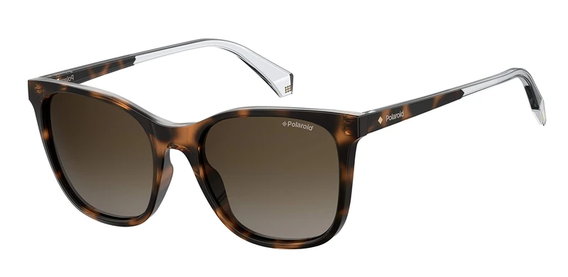 Polaroid Women's Pld 4059/S 086 Sunglasses, Dark Havana/Bw Black Brown, 53 UK