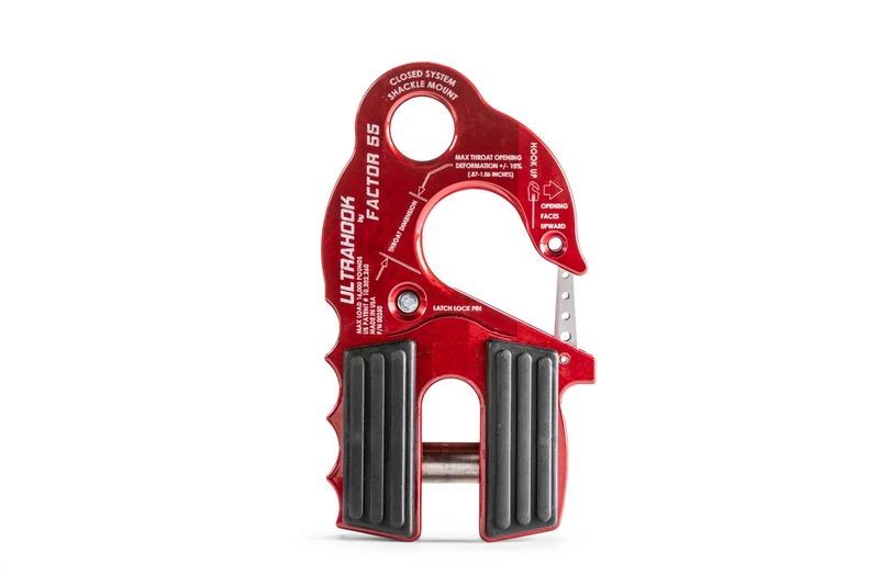 Factor 55 UltraHook Closed System Shackle Mount - Red - Image 1