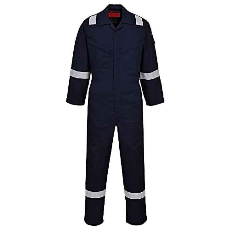 Portwest Araflame Silver Coverall, Size: 48, Colour: Navy, AF73NAR48
