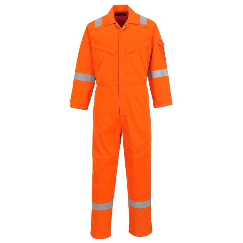 Portwest Araflame Silver Coverall, Size: 44, Colour: Orange, AF73ORR44