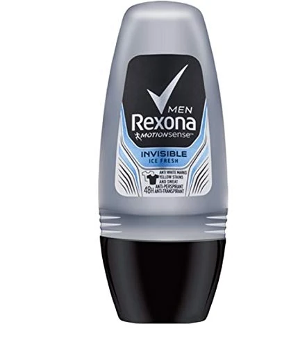 6 x Rexona Invisible Ice Fresh men's roll-on deodorant, motion sense, 50 ml