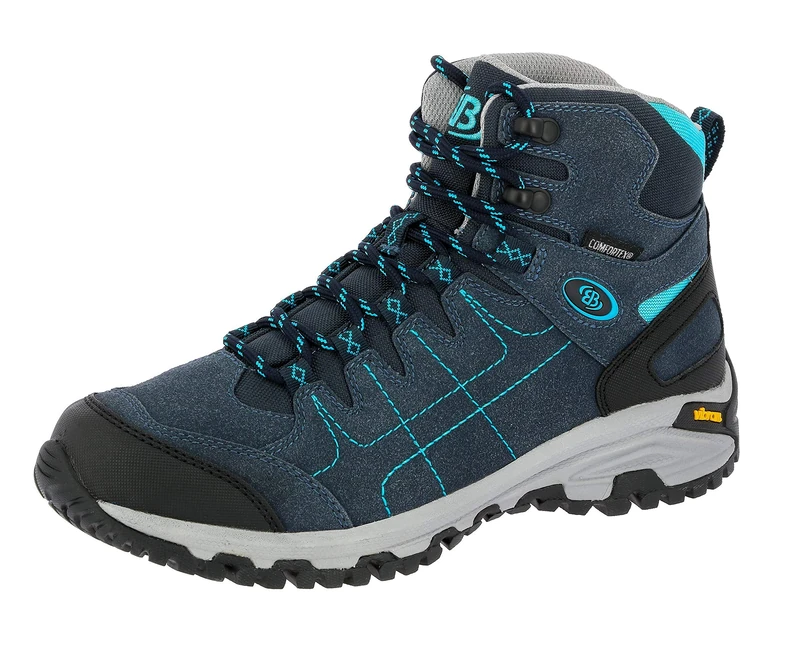 Brütting Women's Mount Shasta High High Rise Hiking Shoes, Blue (Navy/Turquoise), 4 UK