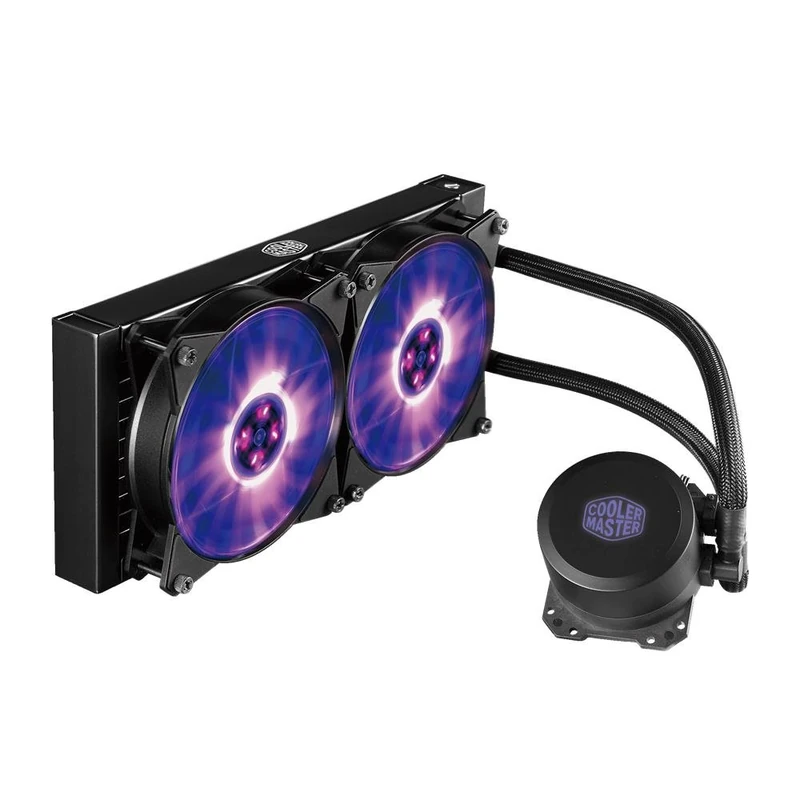 Cooler Master MasterLiquid ML240L RGB CPU Liquid Cooler - Custom Lighting Effects, Dual Dissipation Pump and Dual 120 mm Air Balance Fans