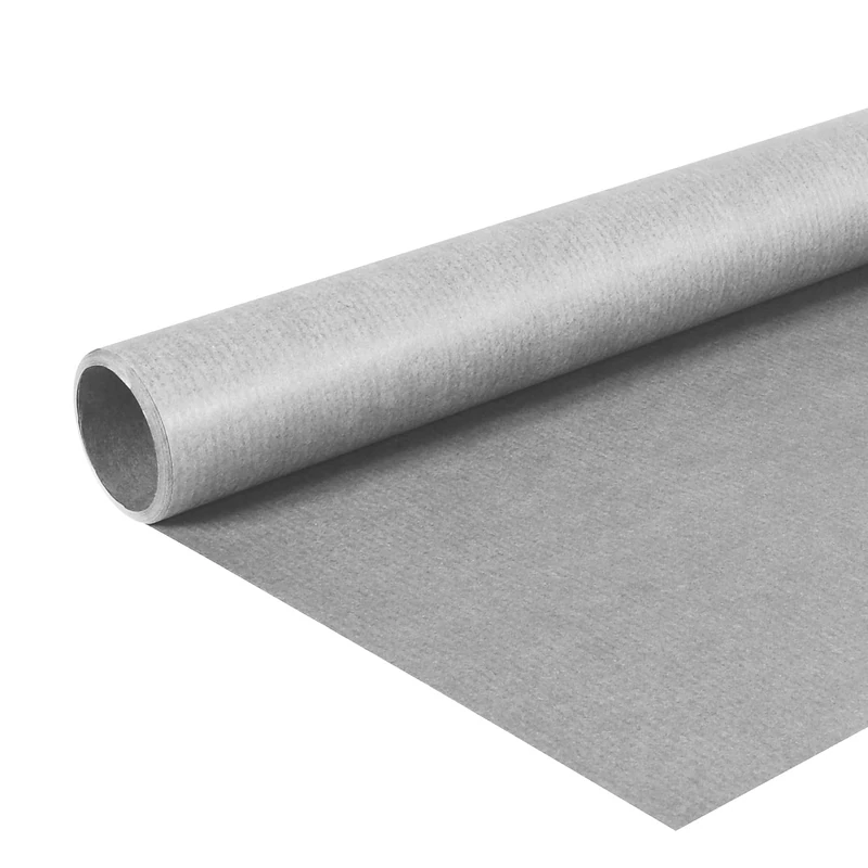 Clairefontaine - Ref 195732C - Recycled Coloured Kraft Paper Roll (Single Roll) - 70cm Width x 10m Length, Deep-Dyed Lined Kraft Paper, PEFC Approved - Grey Colour