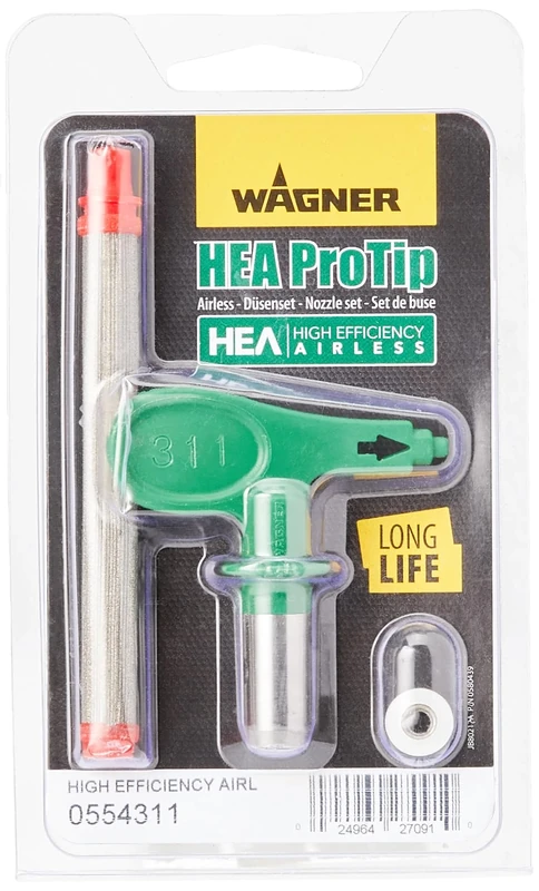 WAGNER HEA ProTip nozzle 211, airless nozzle for interior and exterior wood, metal, wall and ceiling paints, < 55 Percent less overspray