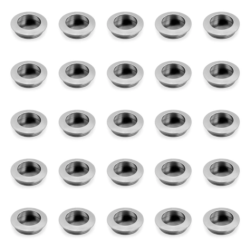 Emuca - Set of 10 furniture handles, Ø12mm (0,47 inch), 192mm (7,5 inch) hole centres, satin nickel steel