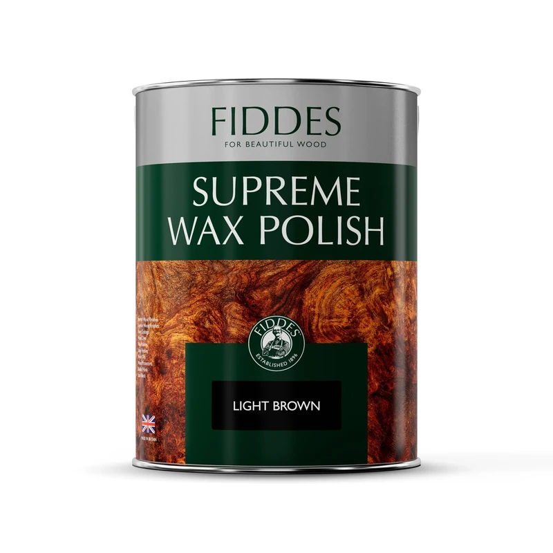 Fiddes Supreme Wax Polish 5 Litre, Light Brown