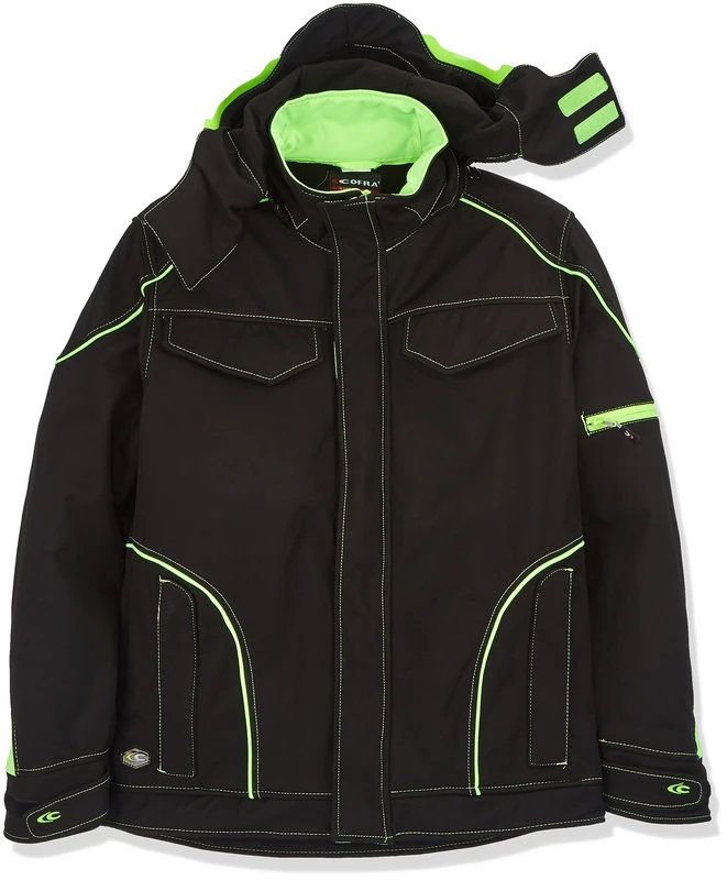Cofra V415-0-05.Z52 Tecka Softshell Jacket, Black/Lime, 52 - Image 1