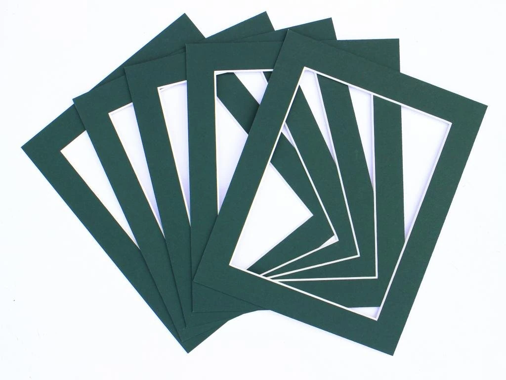 Frame Company Pack of 10 Bottle Green Mounts 40x40cm for 30x30cm *Choice of Colours*