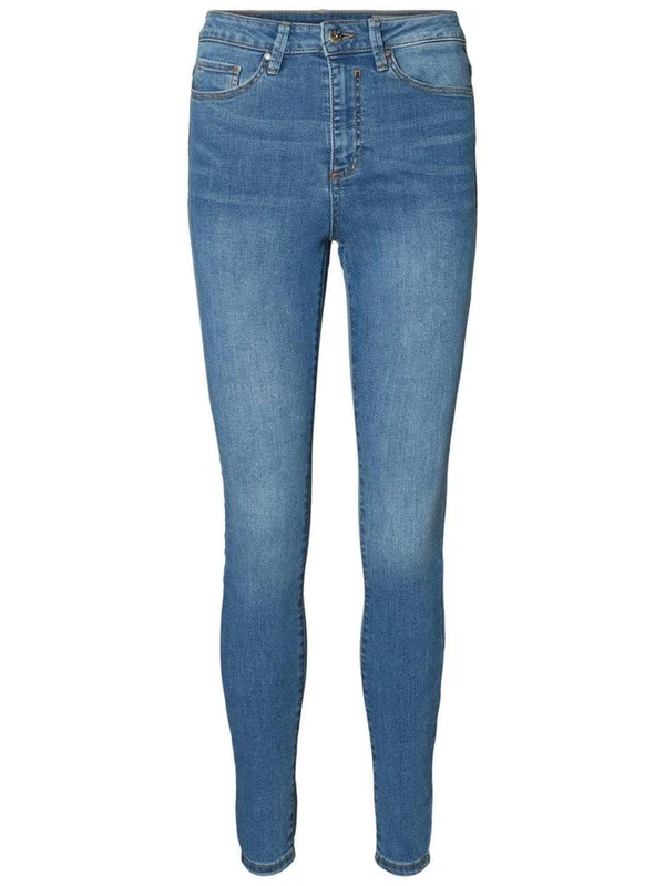 VERO MODA VMSOPHIA Female Skinny Fit Jeans High Waist, Light Blue (Light Blue Denim), XXS