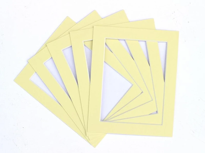 Frame Company Pack of 10 Lemon Bon Bon Mounts 30x20 for A2 *Choice of Colours*