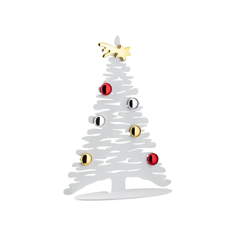 Alessi Bark For Christmas Bg06/30 W - Design Christmas Ornament In Steel Coloured With Epoxy Resin, White With Magnets In Porcelain