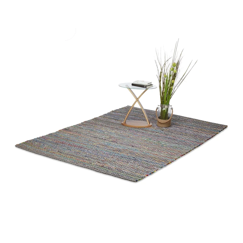 Relaxdays Wool Rug, Hallway Runner, 160 x 230 cm, Natural Fibres, Large Handwoven, Children’s Room, Colourful