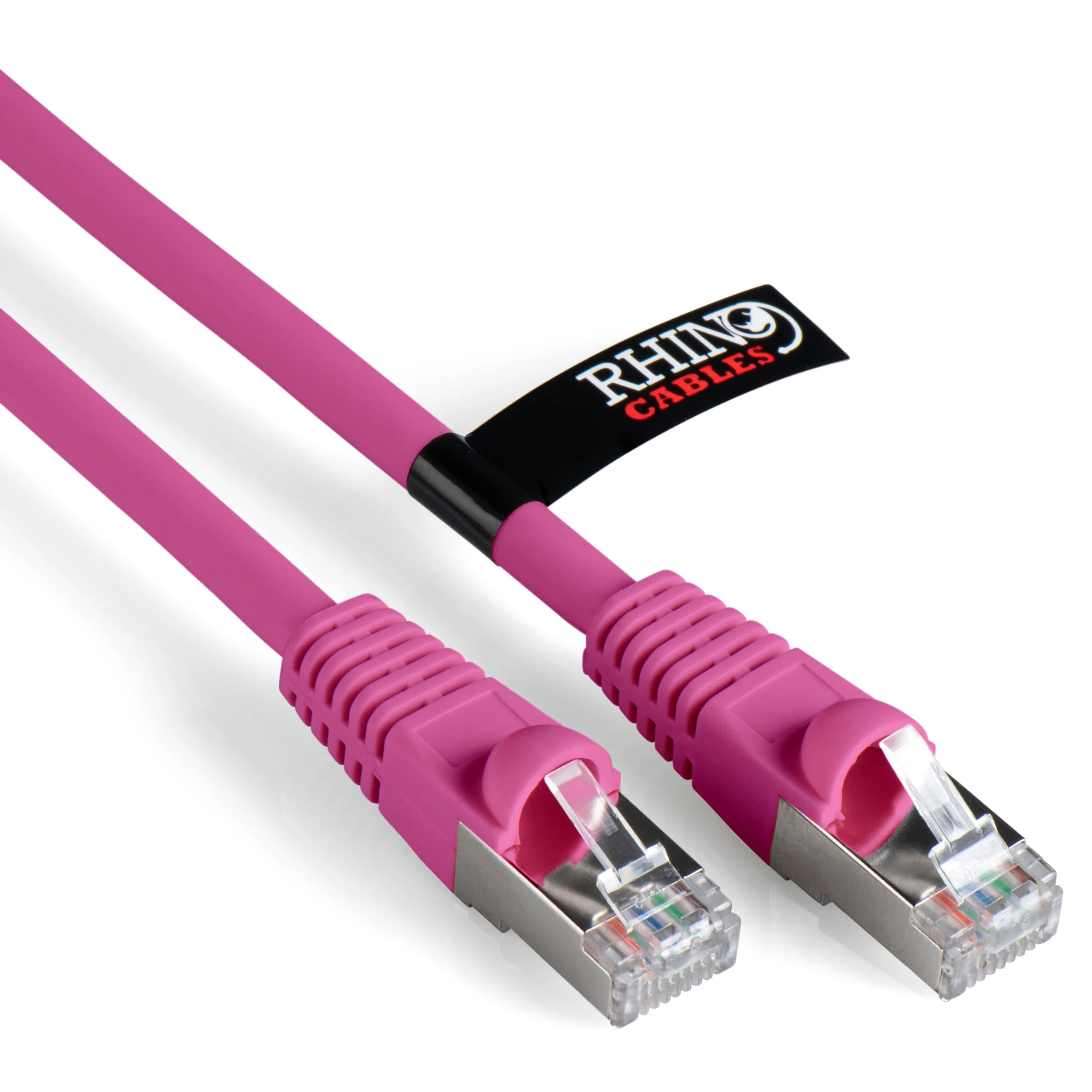 rhinocables CAT 6a Ethernet Cable | 10Gbps S/FT High-Speed & Large Bandwidth Data Transfer | Reliable LAN Network RJ45 Cable | Wi-Fi Broadband Cable for Seamless Gaming & Streaming (3m, Pink)