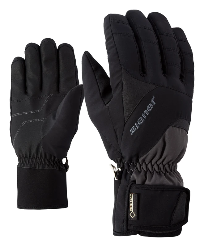 Ziener Adult GUFFERT GTX Glove Alpine Ski Gloves/Winter Sports | Waterproof, Breathable, Graphite/Black, 8.5