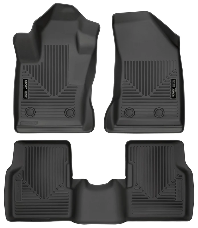 Husky Liners 95681 Black Front and 2nd Seat Floor Liner (Fits 17-18 Compass)