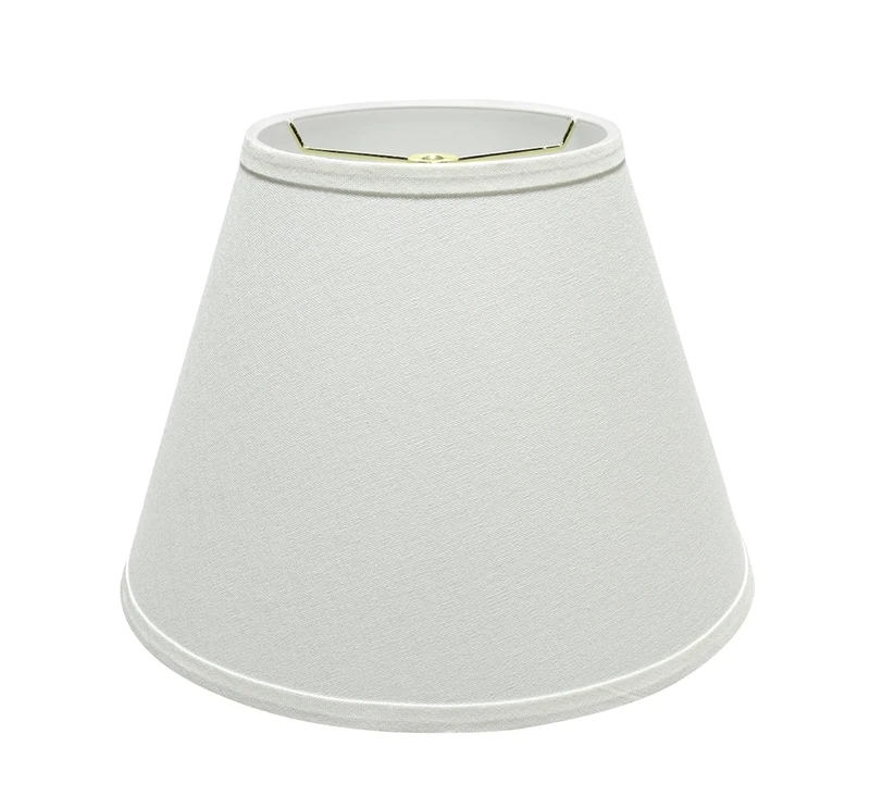Aspen Creative 13" Wide (7" x 13" x 9 1/2") Transitional Hardback Empire Shaped Spider Construction Lamp Shade, White