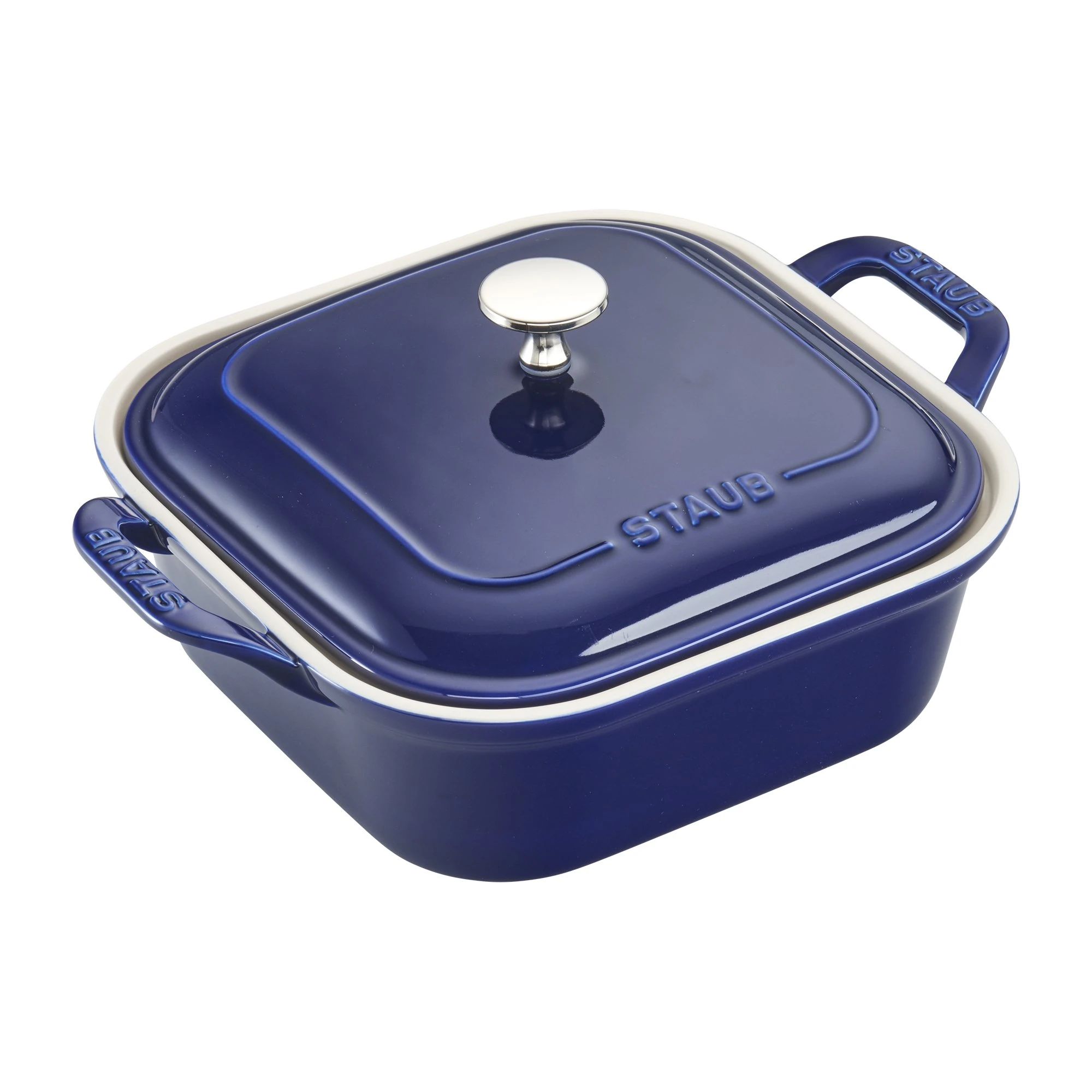 STAUB 40508-637 Square Covered Baking Dish, Ceramic, Dark Blue