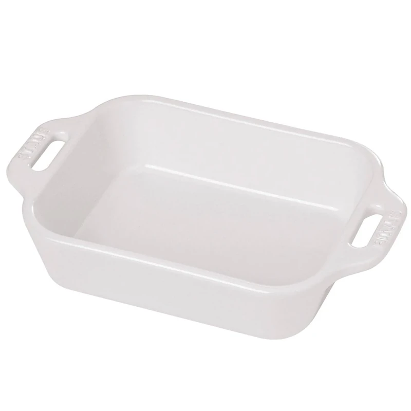 STAUB 40508-593 Rectangular Casserole Dish, Ceramic, White