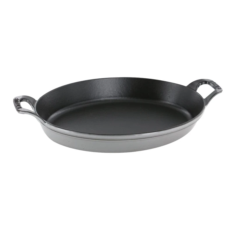 STAUB Graphite Grey Oval Baking Dish