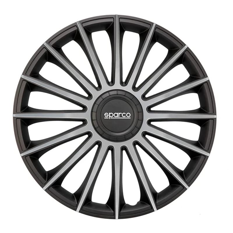 Sparco Wheel Covers Treviso - 13-inch - Black/Silver - Set of 4 pieces