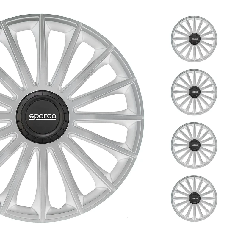 Sparco Wheel Covers Treviso - 15-inch - Silver - Set of 4 pieces