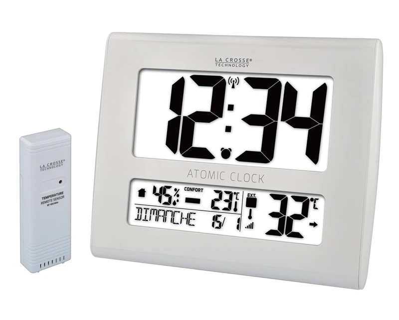 La Crosse Technology WS8020 White Temperature Wall Clock