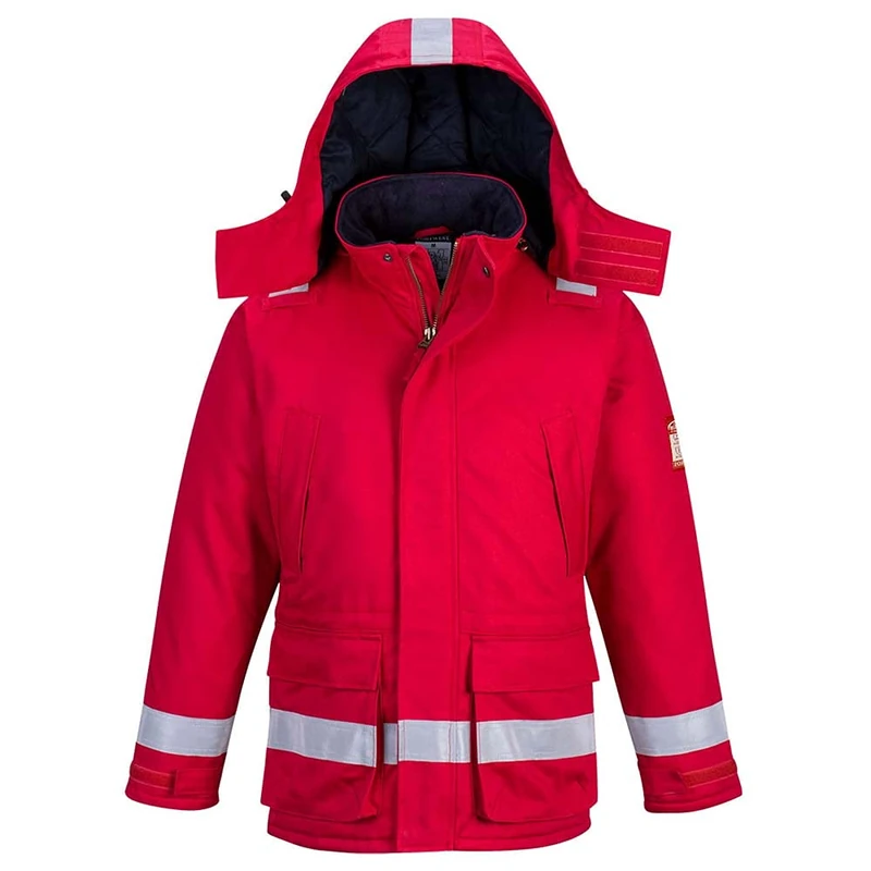 Portwest FR59RERS FR Anti-Static Winter Jacket, Small, Red