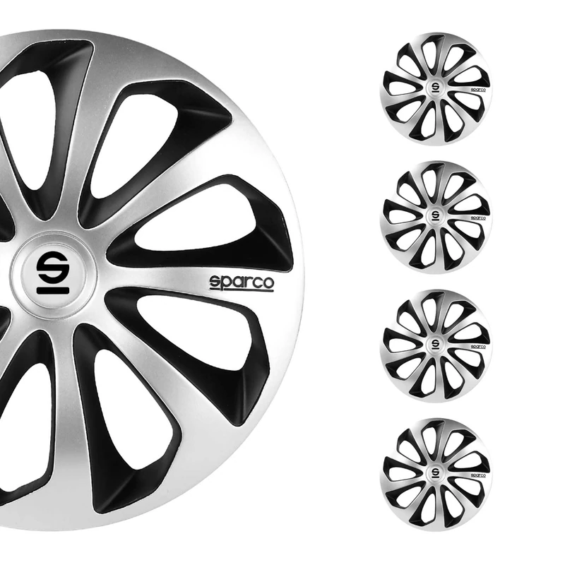 Sparco Wheel Covers Treviso - 14-inch - Silver - Set of 4 pieces
