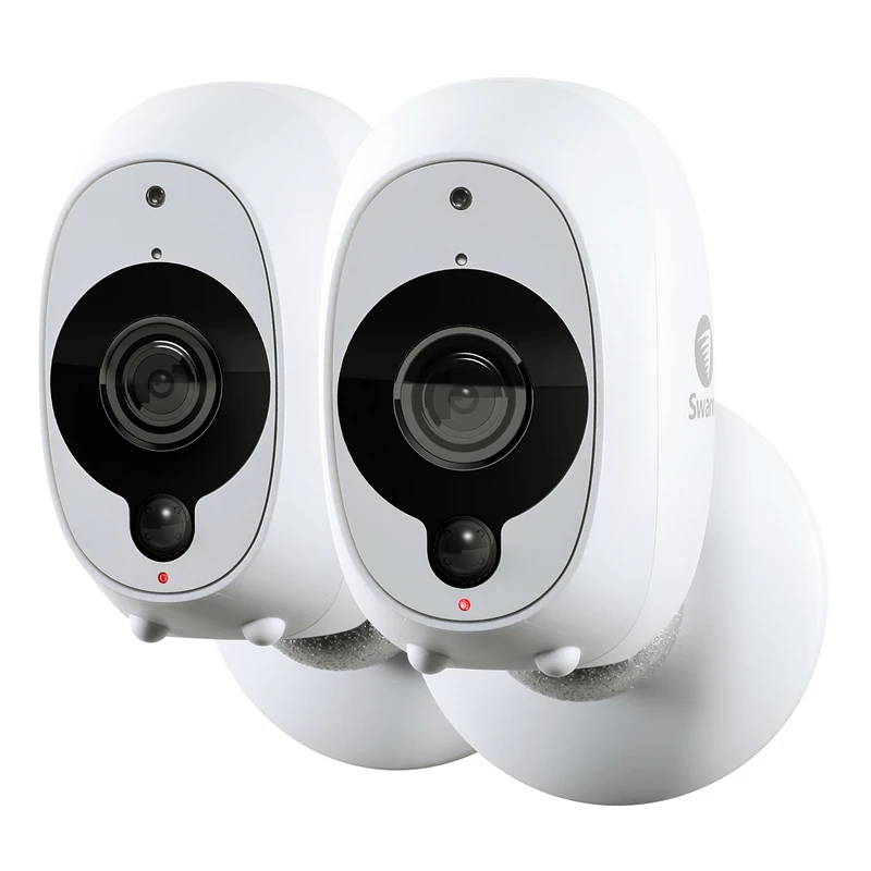 Swann Smart Wireless Indoor/Outdoor HD CCTV Security Camera Kit with Night Vision, White, Pack of 2