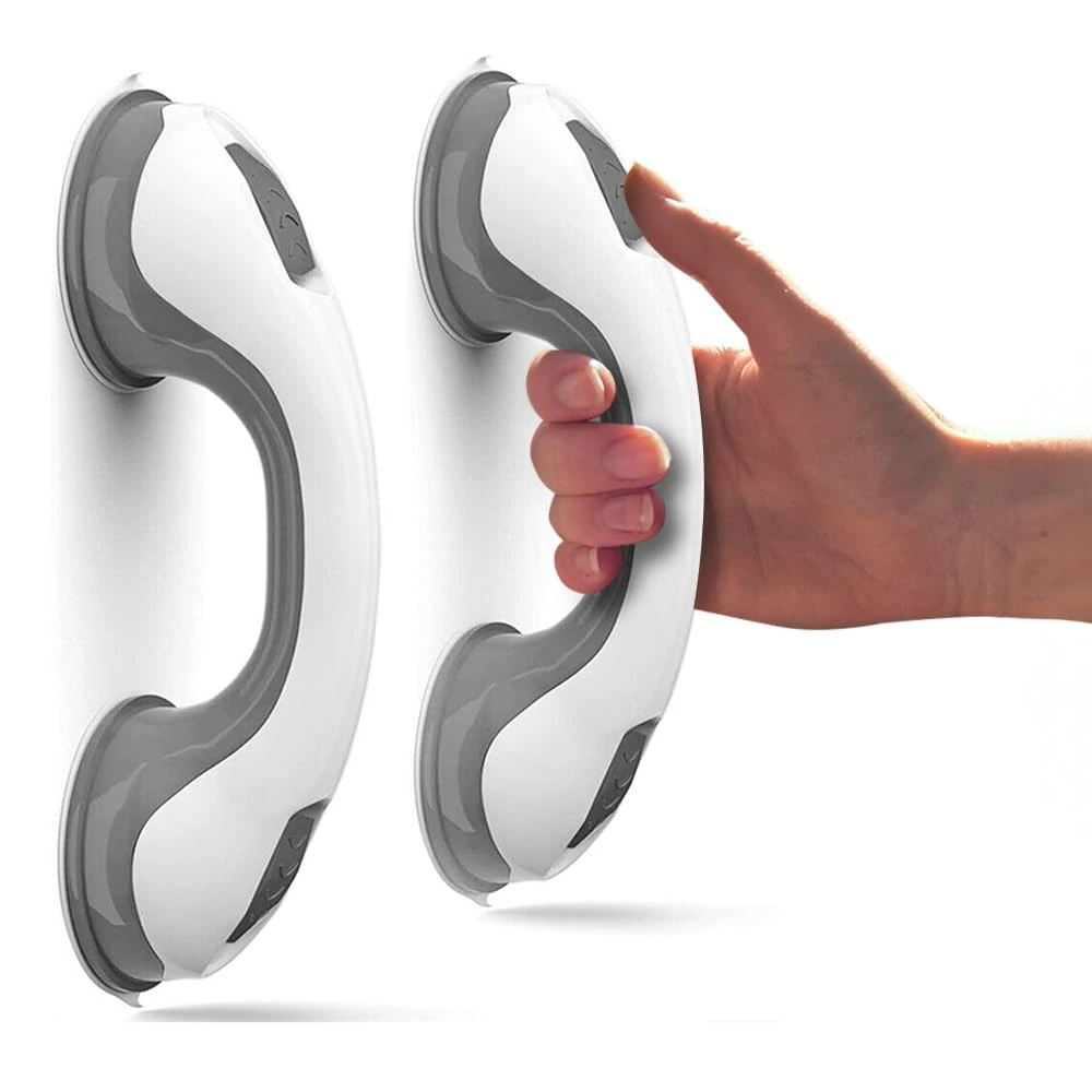 2 X Support Grab Handle - Suitable for Bath & Shower | Use As A Disability Aid, Safety Grip Rail with Suction Cup Fitting | Mobile Bathroom Support for Elderly, Children, No Fixings Needed, Anti Slip