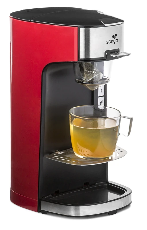 Senya SYBF-CM013R Time Tea Machine, Acrylonitrile Butadiene Styrene Steel, 1415 W, Red