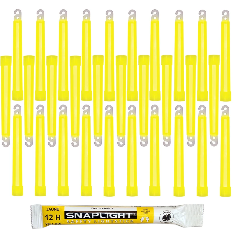Cyalume SnapLight Yellow 6 Inch Glow Sticks - Pack of 30 - Image 1