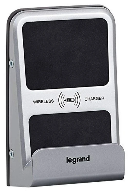 Legrand 077599 IP66 IK08 Wireless Induction Charger, 1A, 5W Semi Built-In for Public Space, Grey