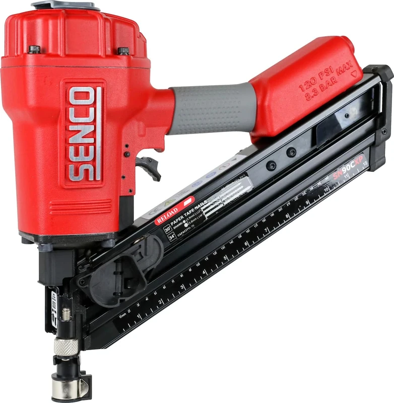 Senco 1St Fix Strip Nailer Sn90Cxp, Compact Framer is Easy to Handle, and Easy on The arm. Applications Include Framing, Subfloor, Sheathing, Decking, Siding, Fencing, Pallets and crates