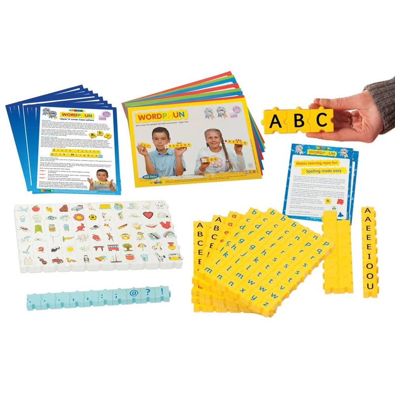 Morphun 42030BL Uppercase and Lowercase Letters Set with Pictures