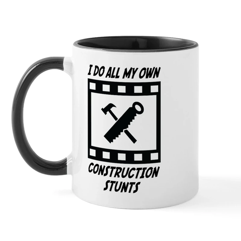 CafePress Construction Stunts Mug 11 oz (325 ml) Ceramic Coffee Mug