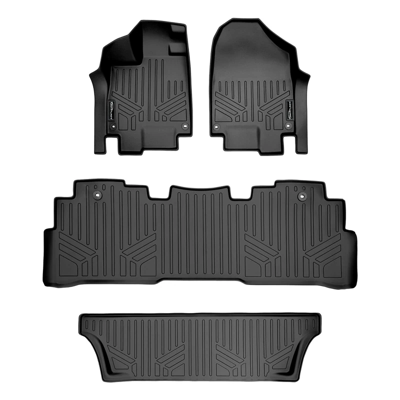 MAX LINER A0325/B0325/C0325 Custom Fit Floor Mats 3 Row Liner Set Black for 2018-2019 Honda Odyssey-All Models