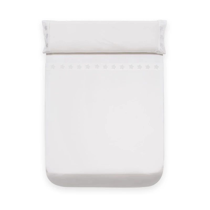 Sancarlos Trio of Embroidered Sheets, Cotton, White, Matrimonial