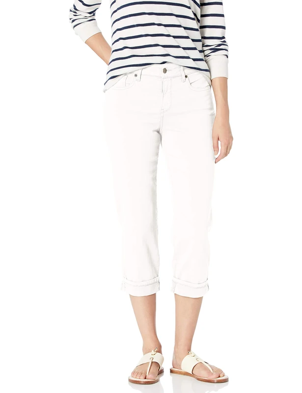 NYDJ Women's Marilyn Crop Cuff Jean, Optic White, 10 21