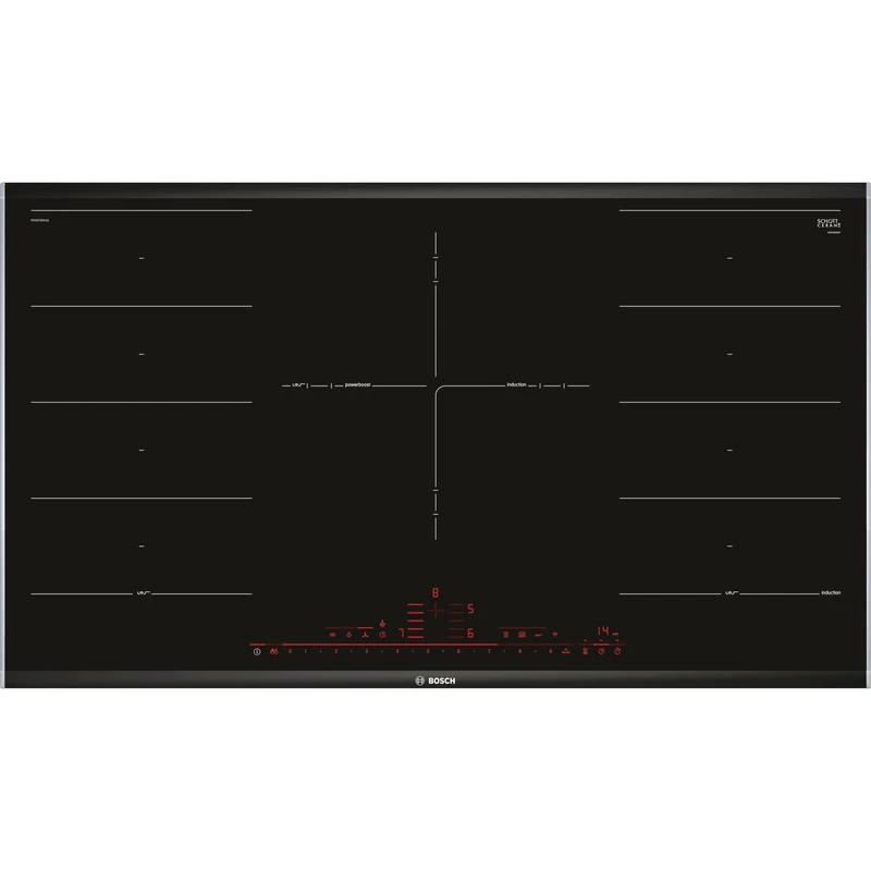 Bosch 8 Series pxv975dv1e Integrated – Plate (Built-in, Induction Plate, Glass and Ceramic, Black, 3300 W, 400 x 230 mm)
